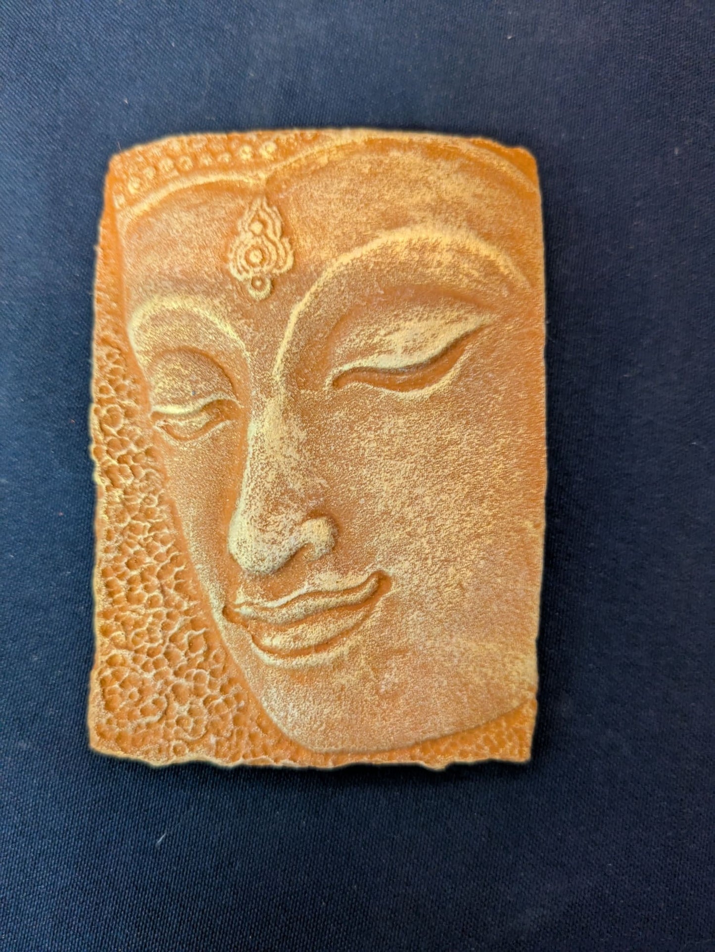 Bouddha plaquette – Brun clair et doré