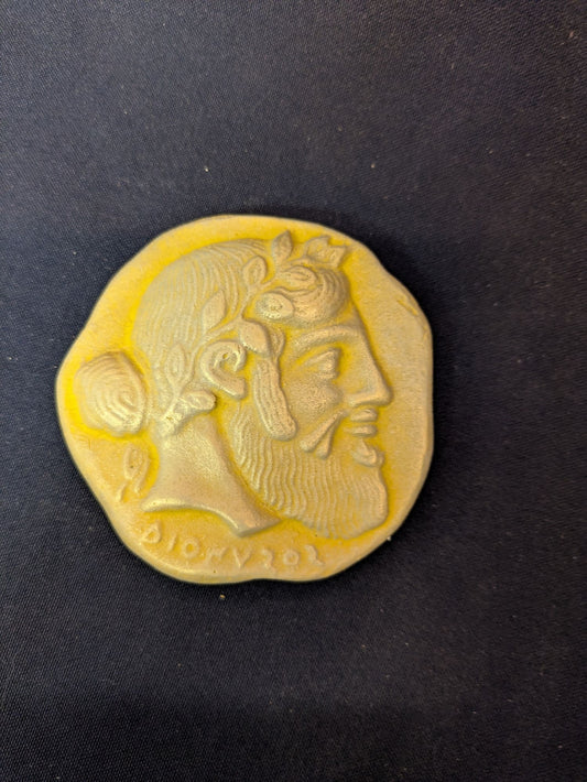 Dionysos (petit médaillon) – Jaune-doré