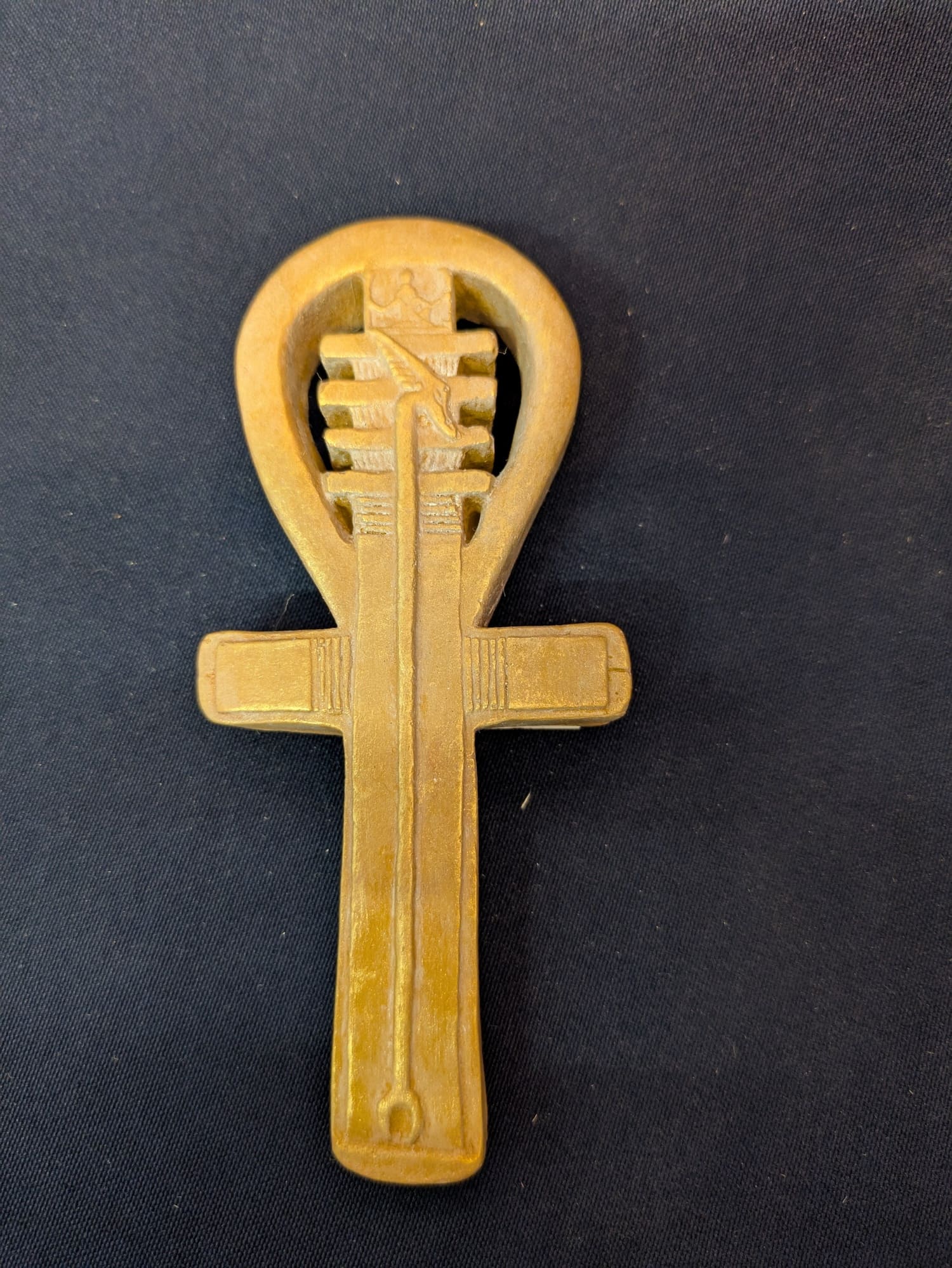 Clé Ankh (petite) – Beige-doré