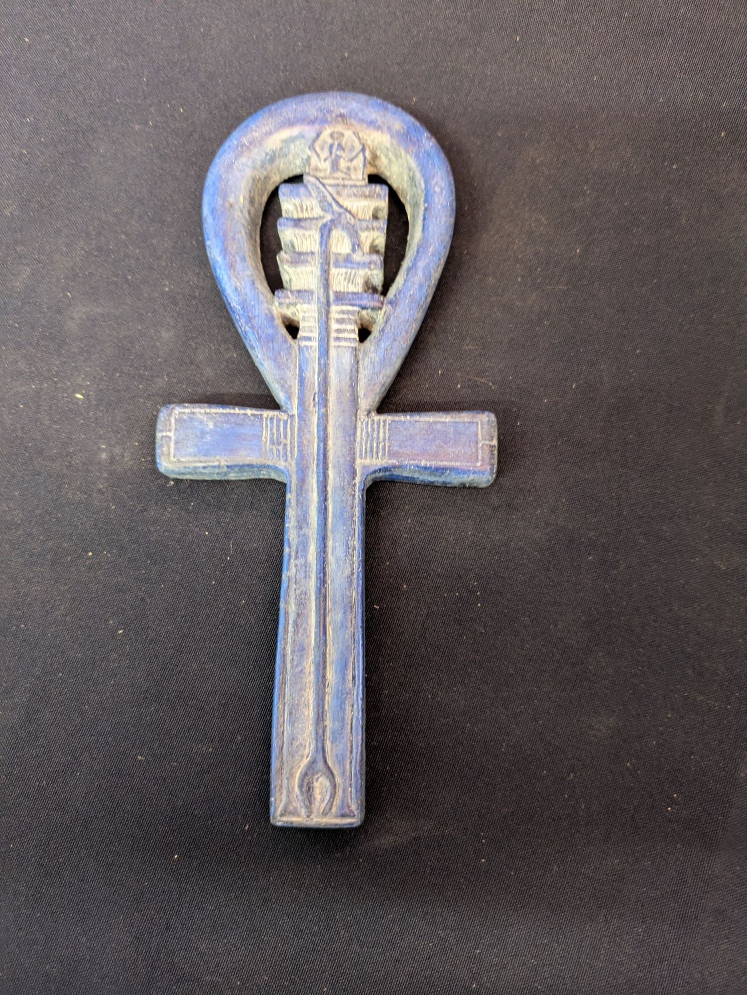 Clé Ankh (grande) – Bleu