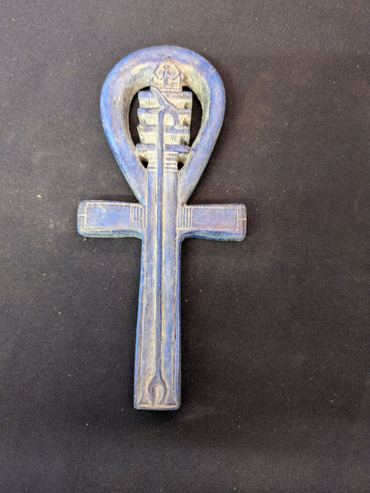 Clé Ankh (grande) – Bleu