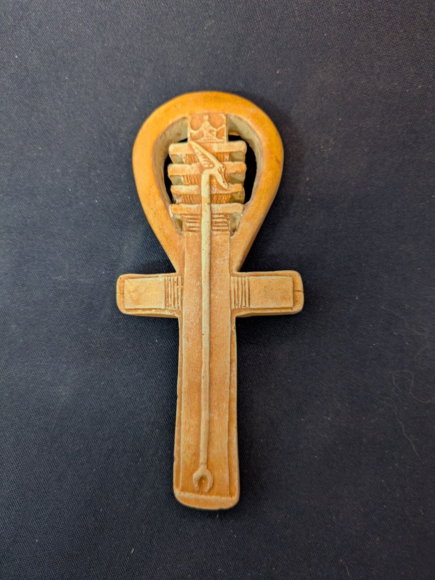 Clé Ankh (petite) – Brun-clair et orangé