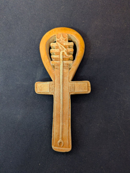 Clé Ankh (petite) – Brun-clair et orangé