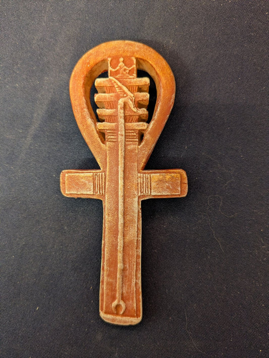 Clé Ankh (petite) – Brun-rouge