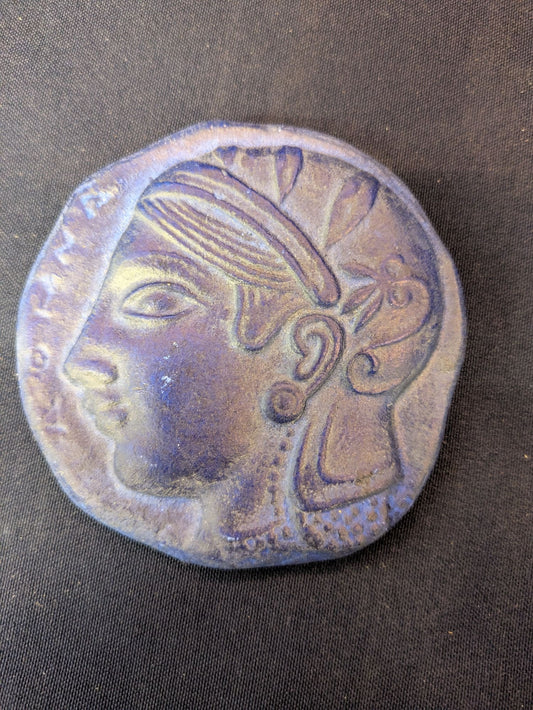Athena (petit médaillon) – Bleu
