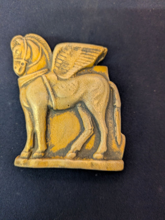 Chevaux de Tarquinia (petit) – Jaune, finition noire