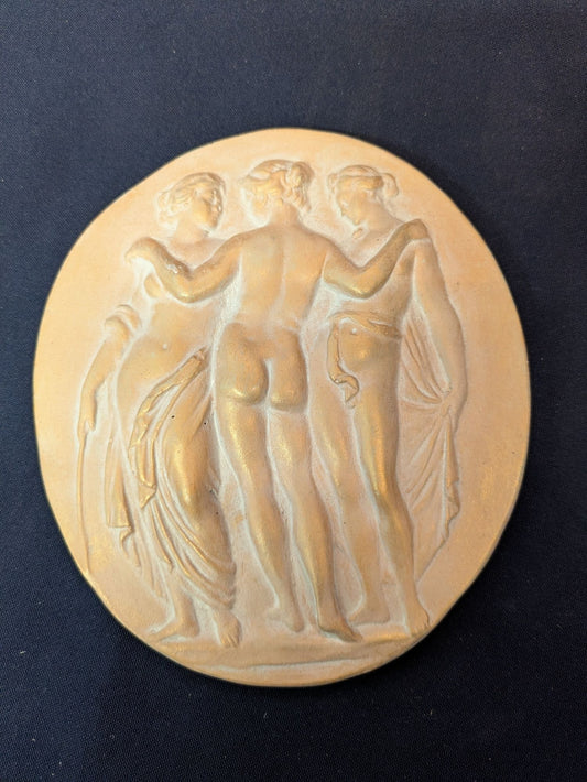 Les Trois Grâces – Beige, finition doré