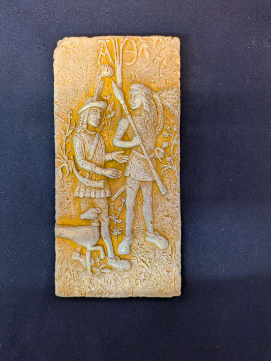 Scène de chasse – Beige, finition crème